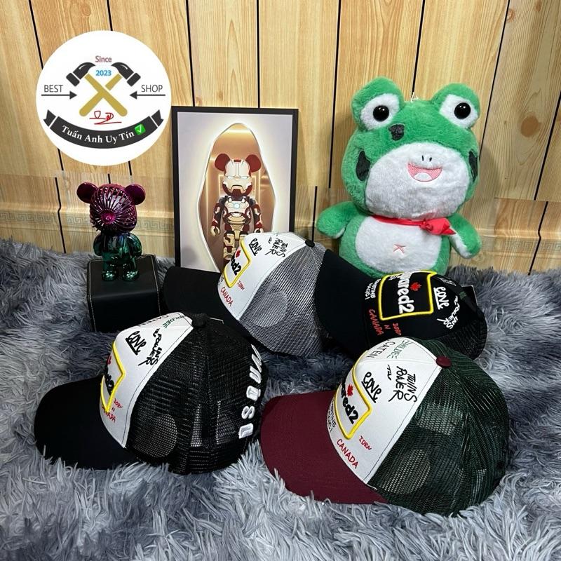 (1) Mũ nón lưỡi trai DSQ , mũ chống nắng nam nữ nhiều hoạ tiết , phối lưới fom ôm đầu , free size .