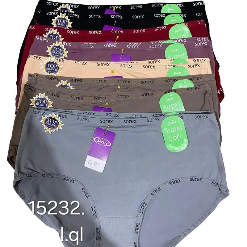 (3pc,6pc,12pc) Celana Dalam Wanita Sorex Basic Super Soft 15232 Cutting Midi Pendek Dewasa Karet Katun Stretch Lembut dan Nyaman 5