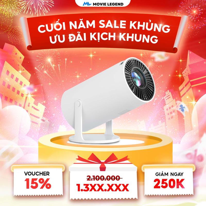 HN Sale Giáng Sinh Máy Chiếu S6 HD - Máy Chiếu Movie Legend - Hỗ Trợ Full HD Projector Led Bluetooth Xem Phim máy chiếu - SNTT