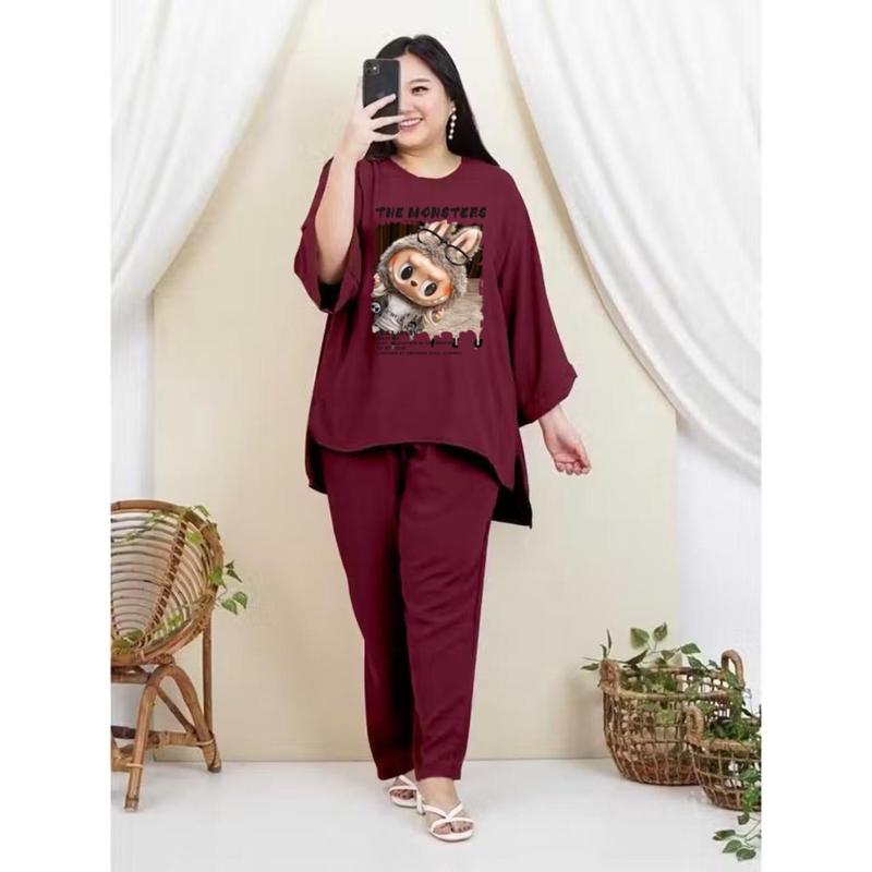 setelan wanita crinkle labu jumbo/set wanita jumbo 1