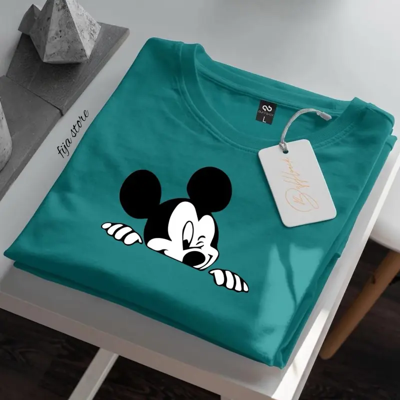 Kaos Branded Fashion Stayle import Kaos Wanita Kaos pria Lengan Pendek Elegan Katun Baju Atasan Polos Distro Oversize Dewasa Motif Panjang Tshirt Cewek Keren Santai 2