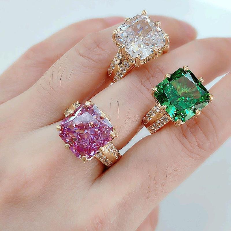 Nhẫn nam phi vuông 12 × 12 đai 2 hàng chất liệu đồng không xi màu miền tây