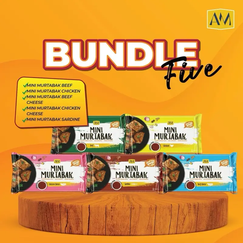 Mini Murtabak Beef Cheese/ chicken cheese / beef / chicken/ mutton a perfect blend of savory beef and rich cheese encased in a crispy layer. frozen food  Flavory! New flavour available for kids is vegetarian Mini murtabak sardine/vegan!