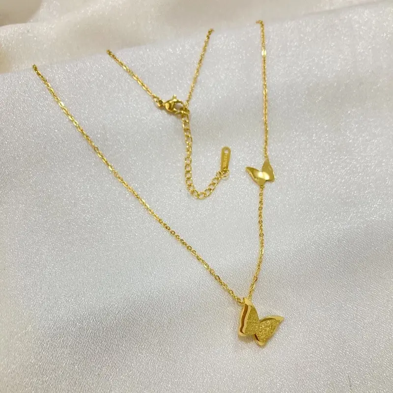 Kalung wanita titanium butterfly / kupu kupu 0