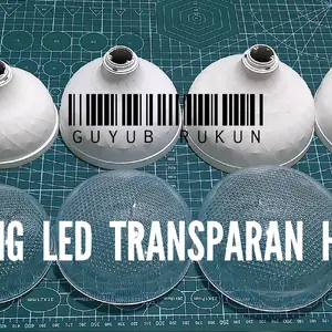 CASING LED 20WATT - 60WATT TRANSPARAN HITAM