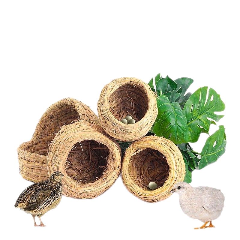 Tổ rơm,đĩa rơm nhà rơm dành cho gà rutin chim,sóc bọ ú chuột lang hamster chất liệu bằng rơm tự nhiên tủ nuôi máng ăn lồng combo