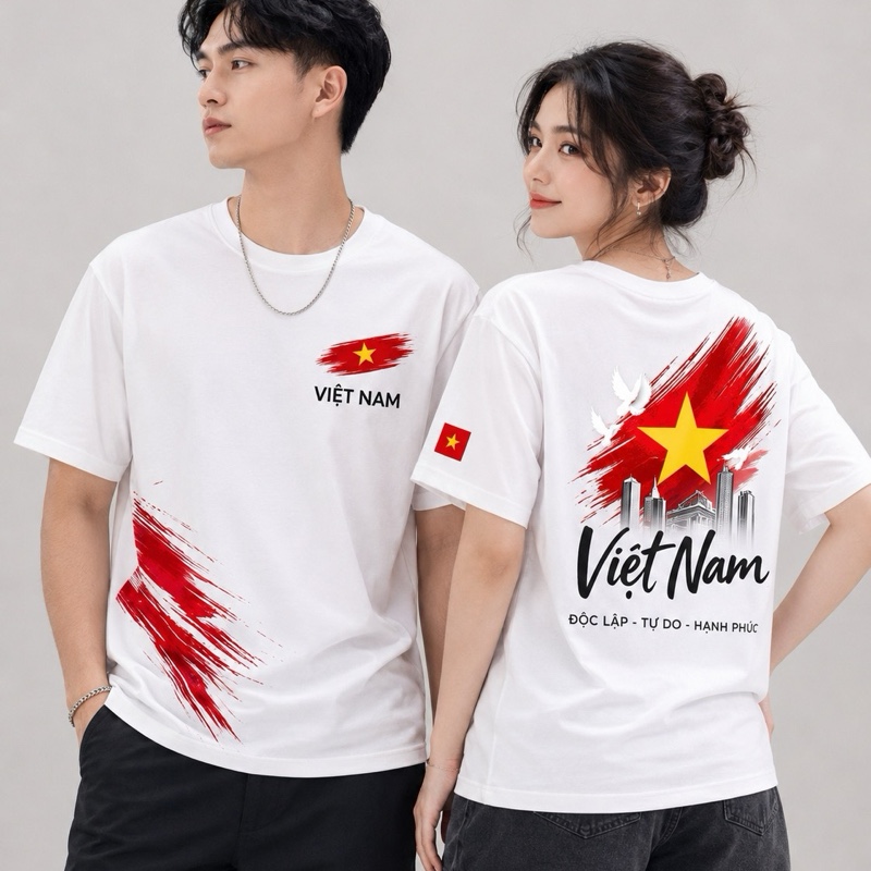 Áo thun nam nữ unisex Việt Nam, áo phông cotton cá sấu form oversize