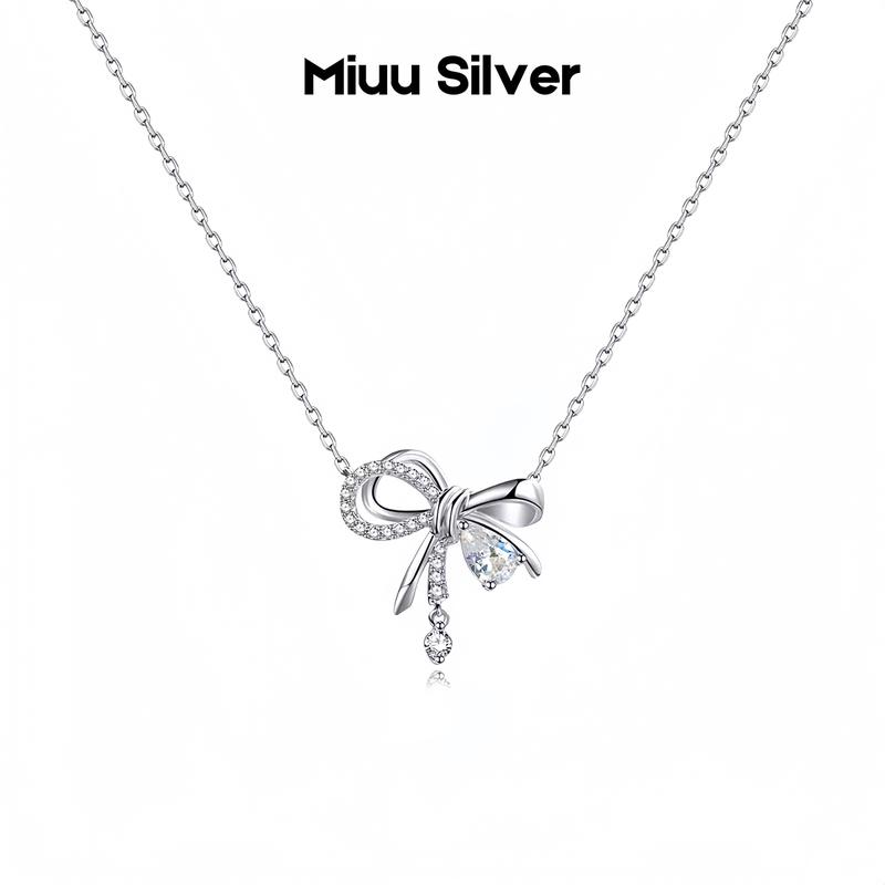 VOUCHER 50K Dây chuyền bạc nữ Miuu Silver vòng cổ nữ hình nơ Gifted Moment
