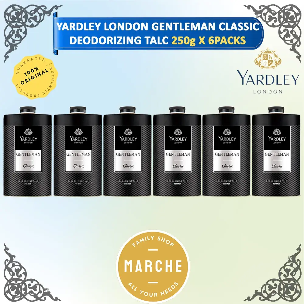 YARDLEY LONDON Gentleman Classic Deodorizing Talc 250g Body Care Pack Comfort Cosmetic