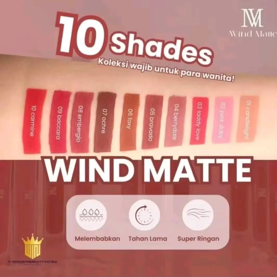 WIND MATTE ORIGINAL Lipcream tahan lama