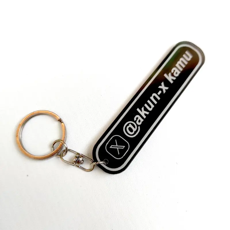 Gantungan Kunci Social Media Akrilik Custom Grafir Ganci Keychain 8