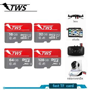 TWS-การ์ดหน่วยความจำวิดีโอ  16GB/32GB/64GB/128GB Memory  Class10 MicroSDXC ของแท้ sd card ssd tb external hard disk 10