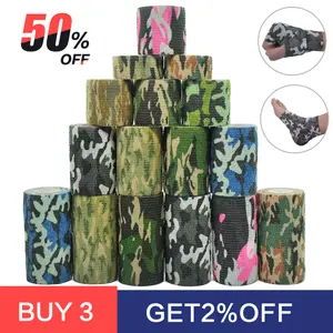4.6m Disguise Elastoplast Camouflage Elastic Wrap Tape Self Adhesive Sports Protector Ankle Knee Finger Arm Bandage