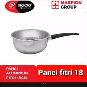 Panci Gagang Fitri Jawa 18 cm / Panci Susu Mie Maspion Aluminium Hitam