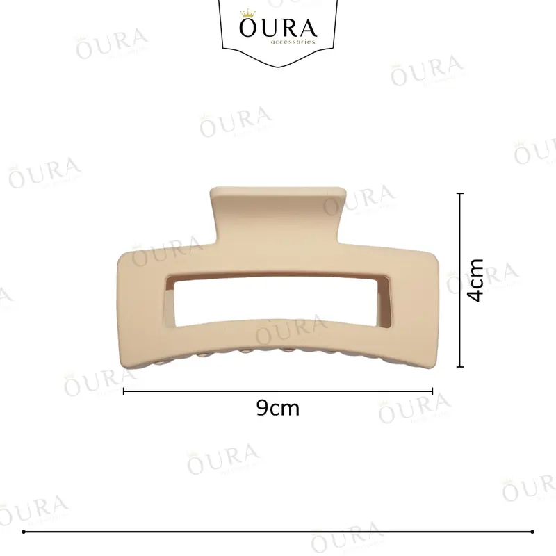 Jepitan Rambut Korea Dewasa 9 CM Warna DOFF Jepit Salon Model Kotak Jedai Korea Aesthetic 5