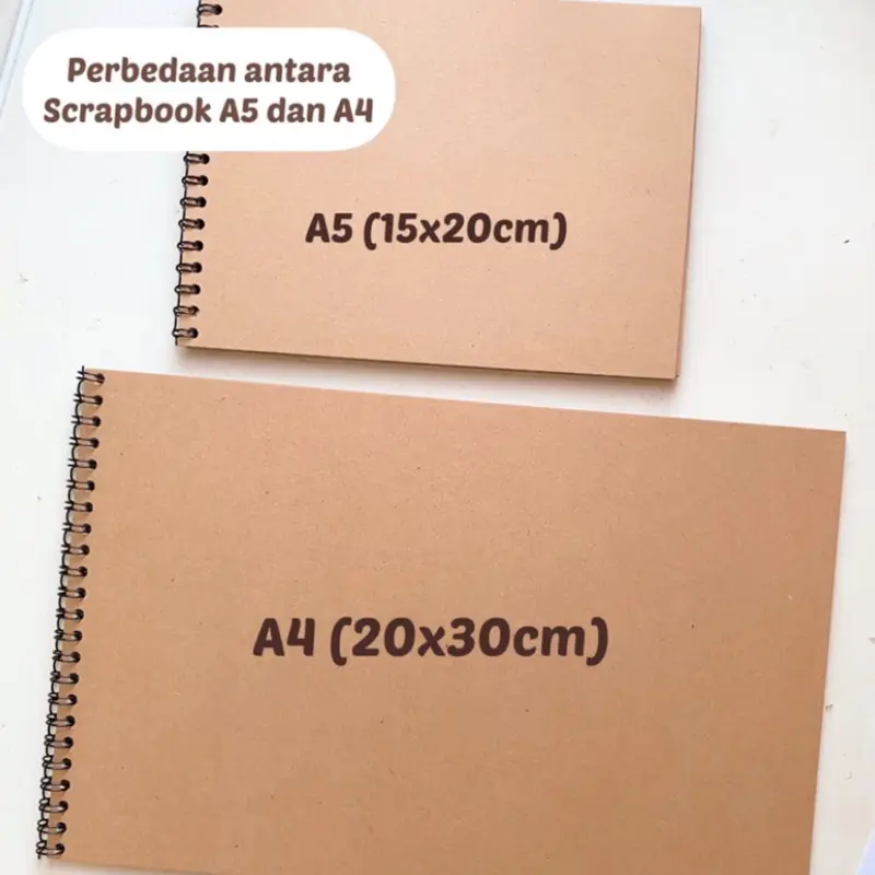 SCRAPBOOK A4 UKURAN BESAR (TERMURAH) 20x30cm | JOURNALING TEBAL AESTHETIK 1