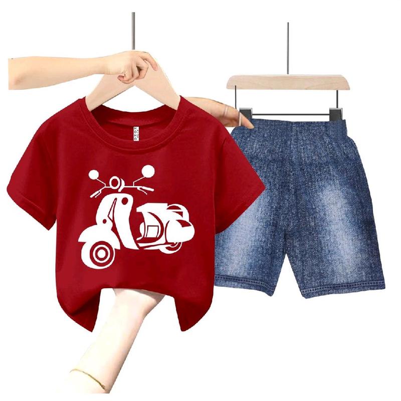 SETELAN ANAK CELANA SEMI JEANS DIGITAL SABLON // GAMBAR VESPA 1