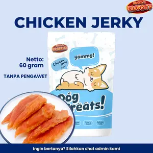 Favorite Chicken Jerky Dendeng Ayam Snack anjing Snack kucing Treat Anjing Treat Kucing