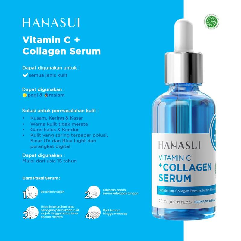 HANASUI Serum Gold Whitening / Vitamin C / Vitamin C+Collagen / Anti-Acne BPOM / PEELING / BRIGHT EXPERT / Retinol / minipore 1