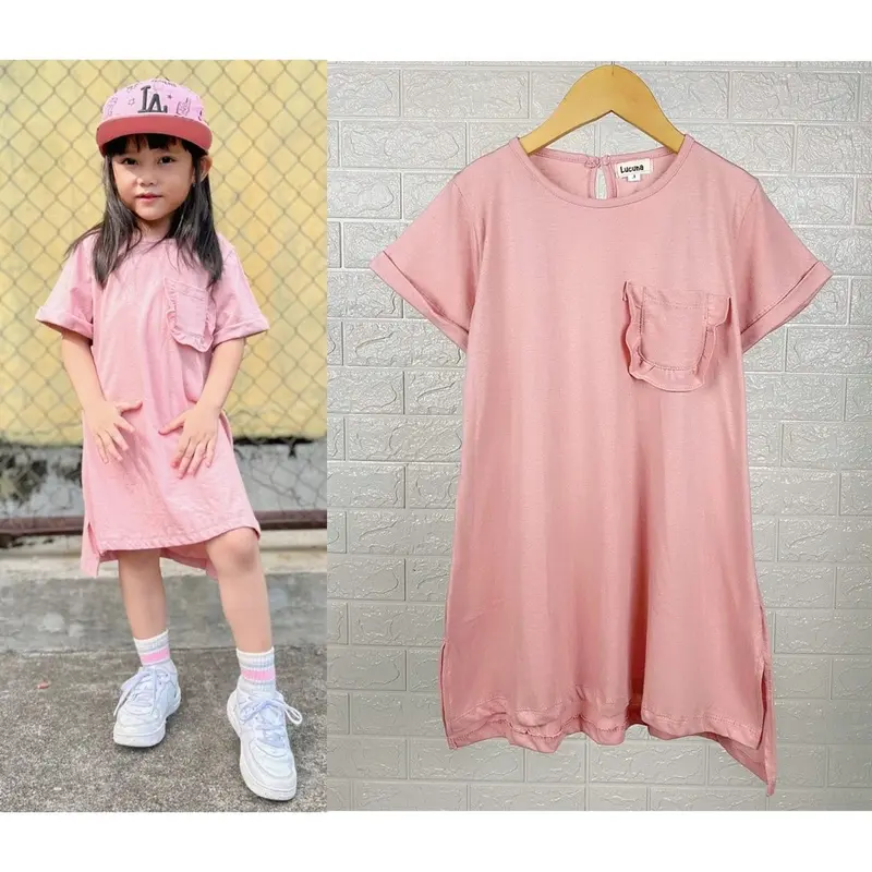 DRESS ANAK RUMI OVERSIZE SIZE 1-5 TAHUN - DASTER ANAK BAHAN KAOS DRESS LUCUNA RUMI ANAK 6