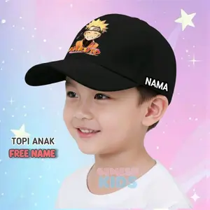GEMESH KIDS TOPI BASEBALL ANAK LAKI LAKI GAMBAR ANIME NARUTO FASHION ANAK COWOK KEREN DENGAN NAMA FREE NAME cap girls