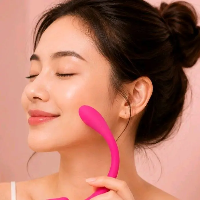 Alat Massage Wajah Merah Muda untuk Kesehatan Kulit dan Kebugaran Wajah connect bluetooth Facial Salon