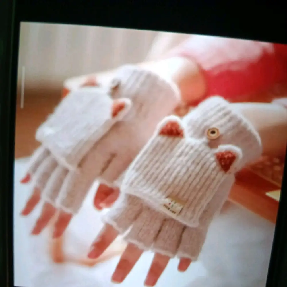 SARUNH TANGAN MOTOR WANITA LUCU RAJUT TEBAL GLOVES