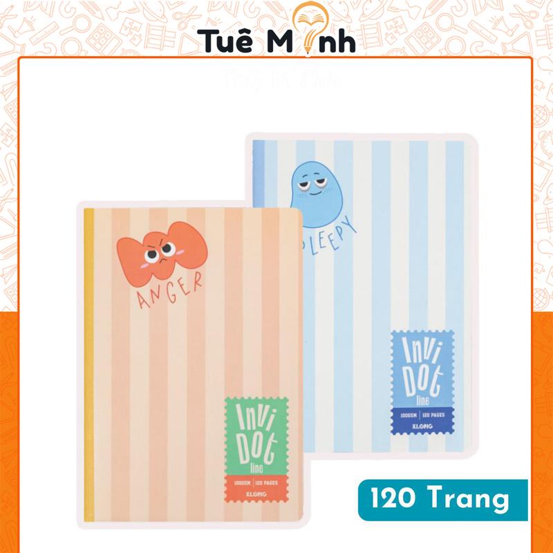  Vở KLONG B5 100gsm MS 202 Sổ Kẻ Ngang InviDot 120 Trang May Dán Gáy Đi Nét Chuẩn 