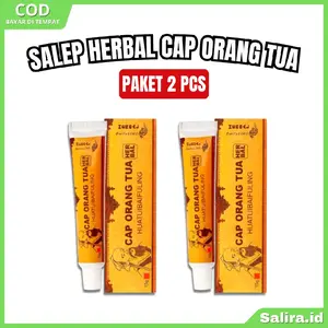 Paket 2 Pcs Salep Gatal Ampuh Cap Orang Tua Asli ORIGINAL 100% Cream Gatal Baifuling Atasi Jamur Panu Kurap