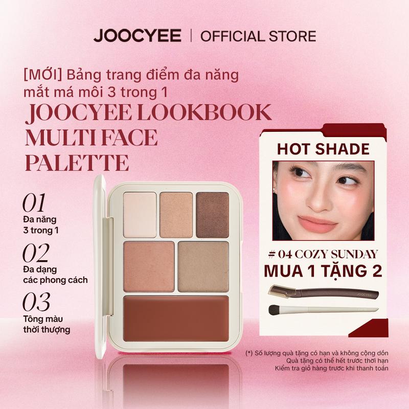 [MỚI] [OFFICIAL] Bảng trang điểm đa năng JOOCYEE Lookbook Multi Face Palette Mắt Má Môi 3 trong 1