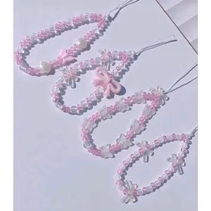 Gantungan Hp Crystal Pink Gantungan HpbLucu dengan Desain Cantik dan Unik untuk Aksesori Ponsel Anda