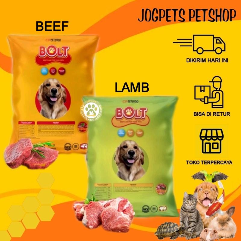Makanan anjing beef dan lamb ,Bolt dog fp 1kg - Shop | Tokopedia