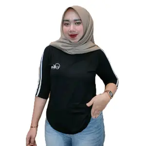 Mapasya.id Kaos atasan wanita terbaru lengan 7/8 bawah oval  Nyaman