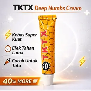 TKTX-Krim Anastesi Sulam Alis & Bibir Numbing Cream Tato & Pereda Nyeri Castor Oil untuk VC Bahkan Nada Kulit Efektif Mengurangi Rasa Sakit Selama Proses Sulam