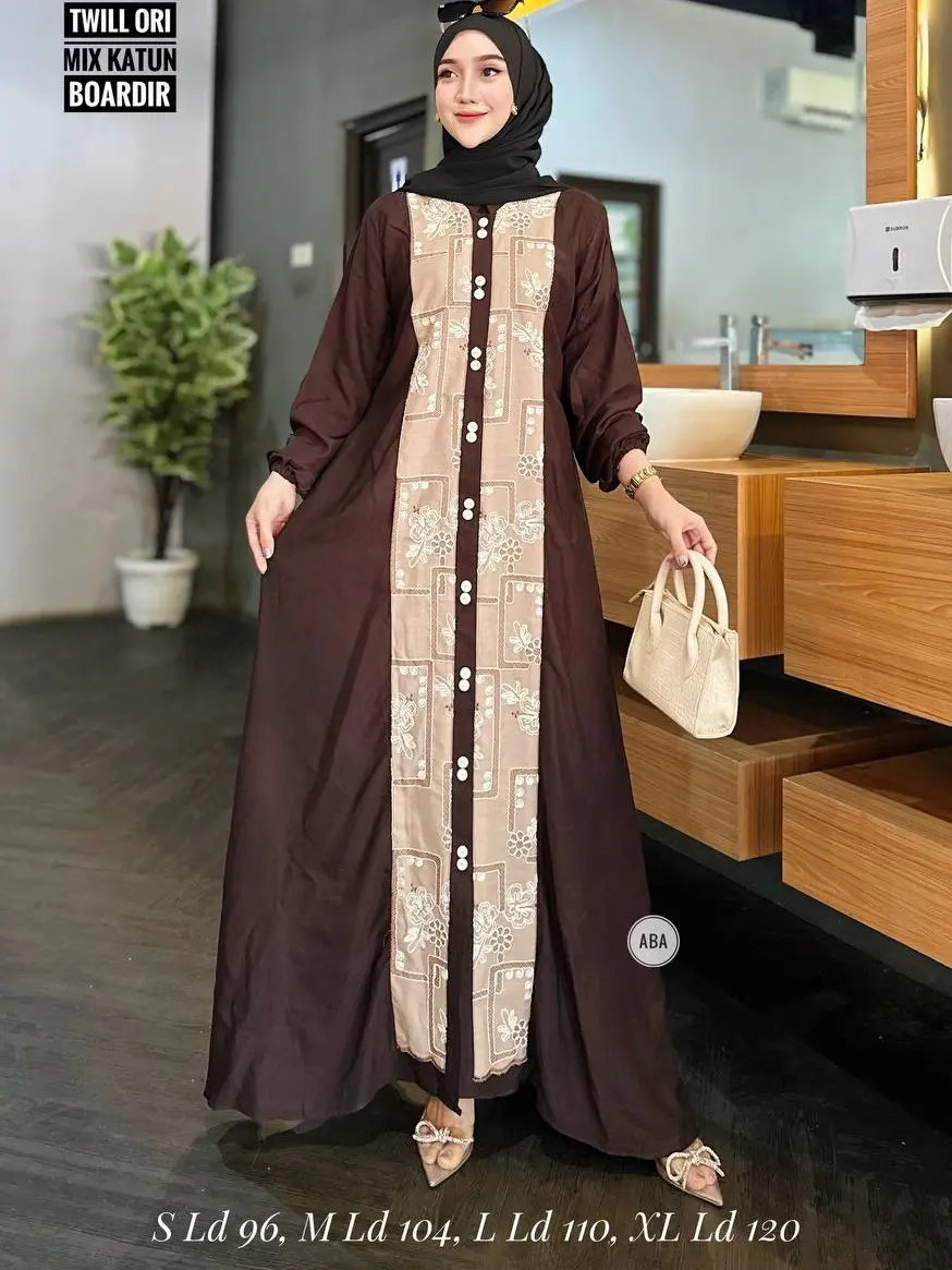 Gamis Lukis cap bahan TWIL ORI Muslim Wanita Syari Twill Dress Dewasa Remaja Maxi Rayon Pesta Lebaran Mewah Kondangan