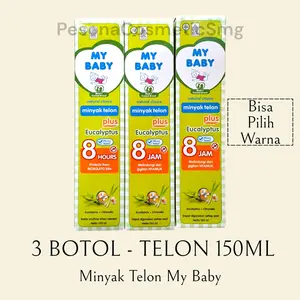 [Exclusive 12.12] 3 BOTL MINYAK TELON MY BABY 150ML EUCALYPTUS, LAVENDER / SEMUA UKURAN JUMBO 150ML