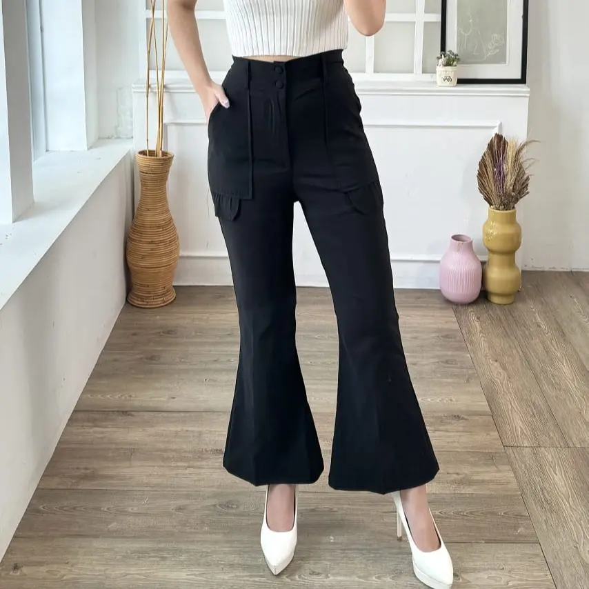 Joanna Cutbray Pants / Celana Cutbray Bahan Softjeans Import/ Celana Panjang Wanita Kekinian / High Quality