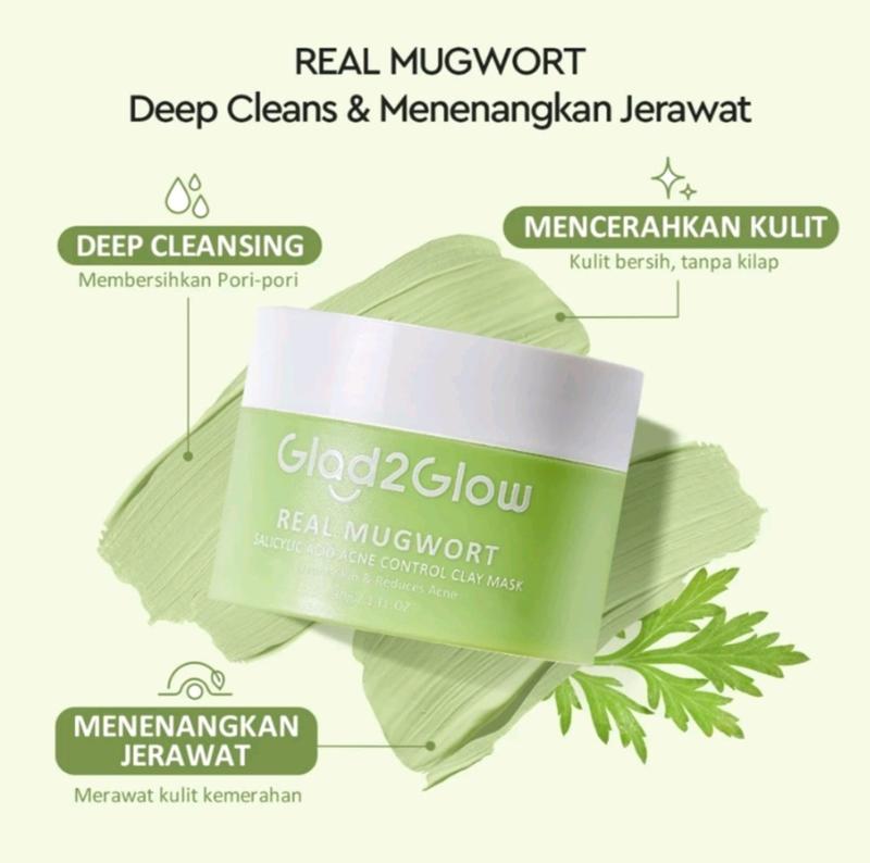 Product Introduction of GLAd2Glow pomegranate niacinamide brigthtening clay stick mugwort acne clay mask stick 6