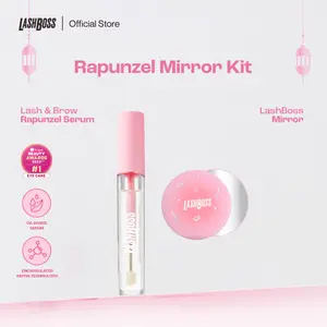 LashBoss Serum Bulu Mata Dan Alis | Bundle Cermin Ajaib 1 Rapunzel Serum for Lash and Brow & Magical Mirror yang bisa Membantu Menebalkan Eyelash Kalian tanpa Maskara Kosmetik