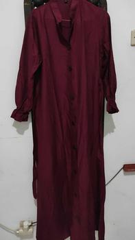 Product Review of gamis polos twil ori dress panjang busui tali samping Muslim Twill Kancing Cantik Karet Wudhu Kain Lembut Tebal Kerah Motif Wanita Rayon Katun Mewah Baju Maxi from b**l 1