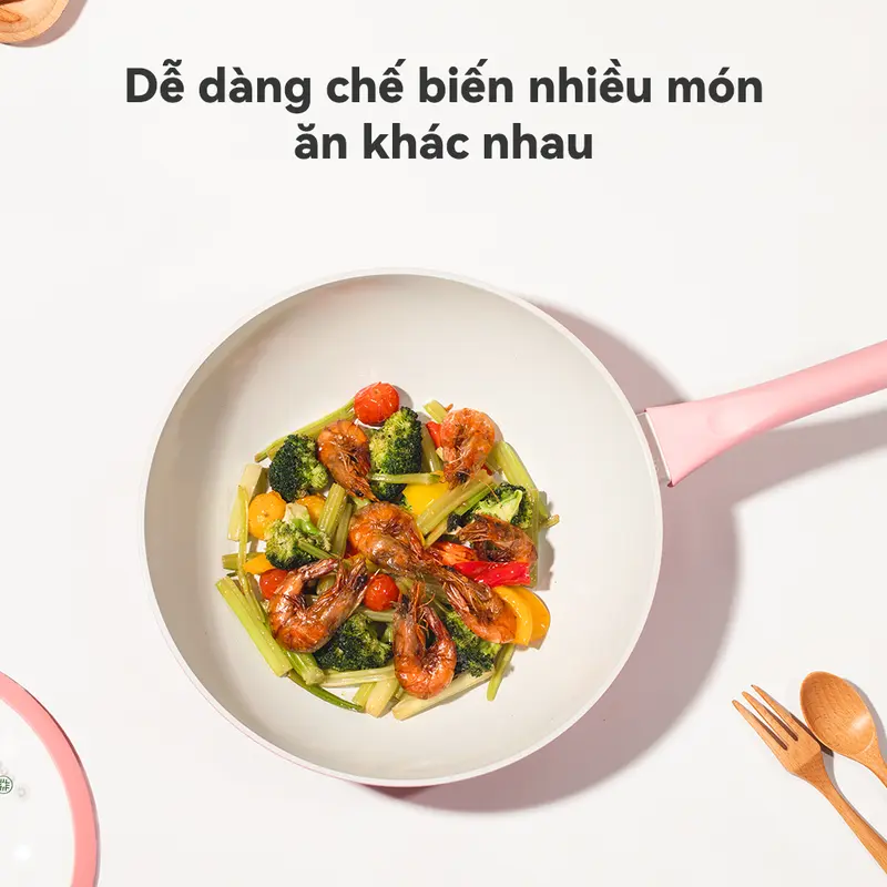 Chảo Nấu Ăn  Ecowin  Dòng Rừng  Lớp Phủ Đá Quạt Chính  Chống Dính  Có Nắp  Không Chứa PFOA Và PTFE  Thích Hợp Cho Tất Cả Bếp  Bao Gồm Bếp Ga Và Bếp Cảm Ứng 5