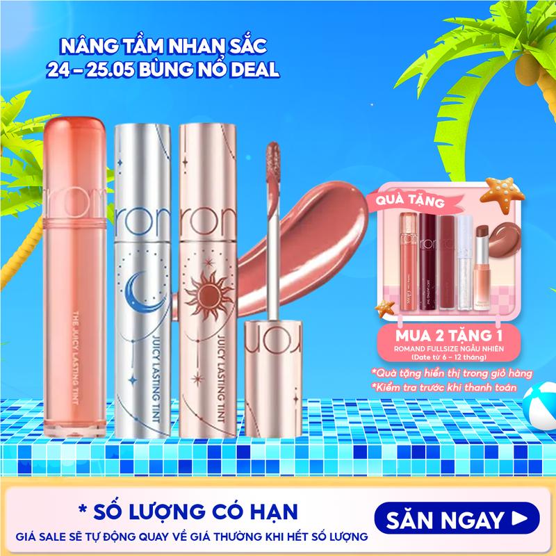[JUICY LASTING TINT] Son Môi Tint Bóng Trang Điểm Hàn Quốc Romand The Juicy Lasting Tint Cosmetic Mỹ Phẩm Son Tint | Thegioiskinfood tgsf
