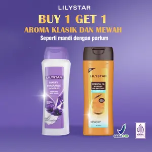 [BUY 1 GET 1] 1 Botol Sabun Mandi Aroma Parfum Lilystar 300ml + Gratis 1 Botol Sampo Lilystar 200ml