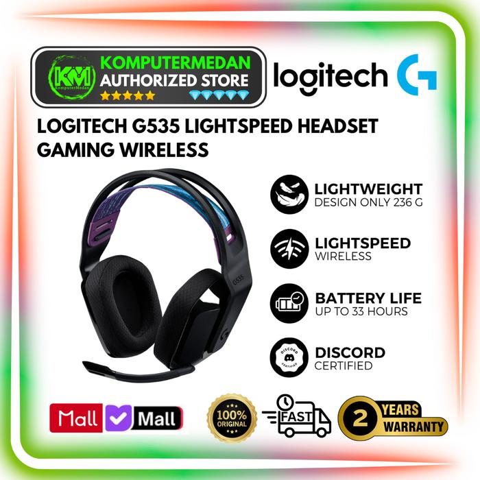 Gambar Logitech G535 Lightspeed Wireless Gaming Headset Black dari KomputerMedan OS Kota Medan Tokopedia