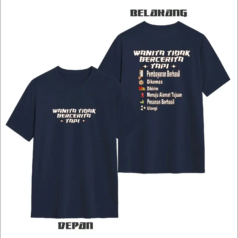 Kaos T-shirt Wanita Tidak Bercerita Tapi....Baju Distro Catton Combad24s tebal Nyaman Cewek Keren 2