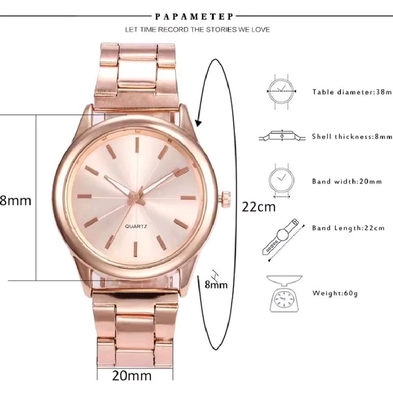 COD Terlaris Jam Tangan Wanita Analog Quartz Casual Fashion Strap Rantai Stainless Steel  Watches 3