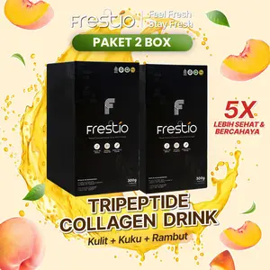 Frestio Collagen Drink – Kolagen DNA Salmon Biotin Bantu Rambut Berkilau & Kulit Cerah - 2 Box