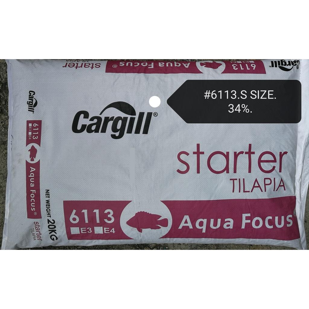 Cargill 6113 20kg Starter Tilapia Fish Feed Food Aqua Focus Aquarium Pond Makanan Ikan Kolam Akuarium
