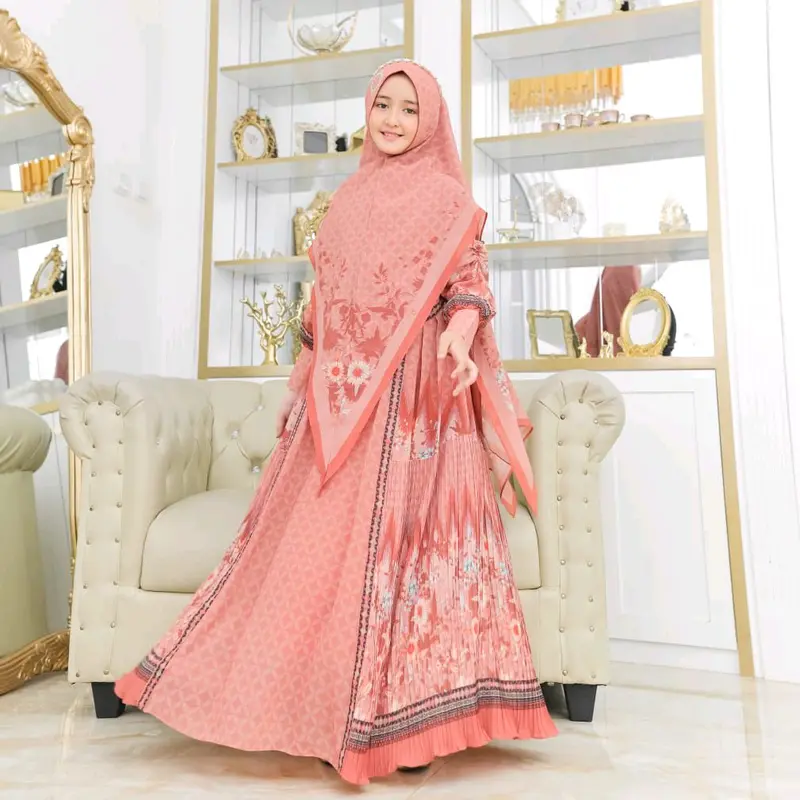 (khusus gamis anak) Gamis couple ibu anak 2025 khalisa syari by AC original 7