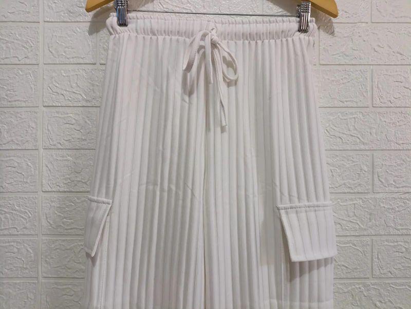 Product Introduction of BIG PROMO Kulot Cargo Jumbo Knit Hornet Panjang  Celana Wanita Pant Linen Bawahan Tebal 16